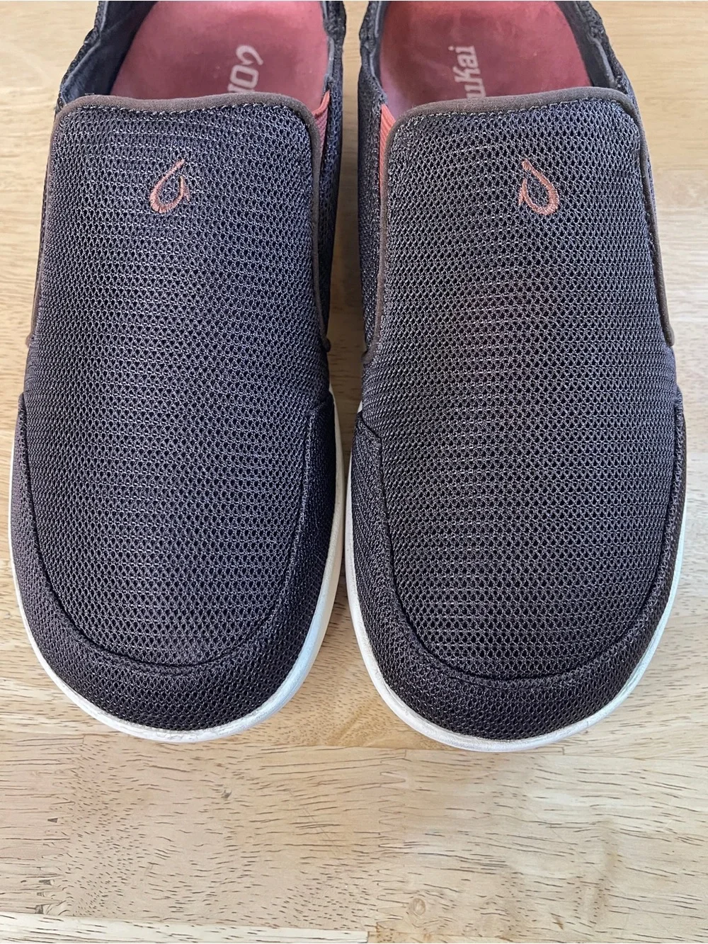 OluKai Men's Brown Nohea Mesh Slip-On Shoes Size 9.5